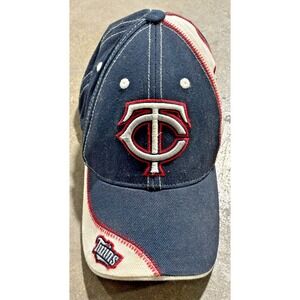 Minnesota Twins TC Logo Hat MLB Fan Favorite Strapback Navy Red Cap